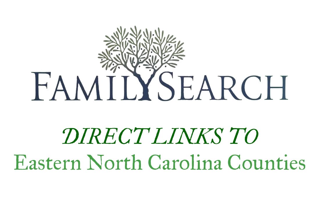 Family Search Direct Links to Eastern North Carolina Counties